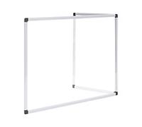 Bi-Office Protective Screen Aluminium, Tempered Glass 1,200 (W) x 900 (H) mm Freestanding Duo L Shaped Pack of 2