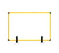 Bi-Office Protective Screen Aluminium, Tempered Glass 900 (W) x 600 (H) mm Desk Mounted Maya