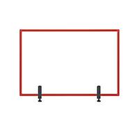 Bi-Office Protective Screen Aluminium, Tempered Glass 900 (W) x 600 (H) mm Desk Mounted Maya