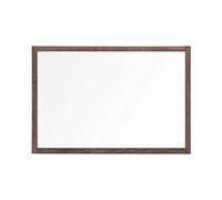 Bi-Office Tabletop Desktop Protective Screen with Clamps Maya 1200 x 900mm Tempered Glass, Wooden Frame Rustic