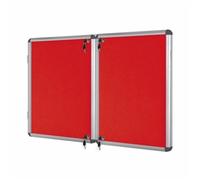 Bi-office Red Felt Window Disp 2400x1200