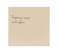 Bi-Office Reef Desert Magnetic Glass Board, 61x65,5cm, Glass Surface, Frameless Design