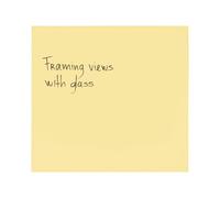 Bi-Office Reef Oatmeal Magnetic Glass Board, 61x65,5cm, Glass Surface, Frameless Design