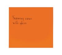 Bi-Office Reef Sunset Magnetic Glass Board, 61x65,5cm, Glass Surface, Frameless Design