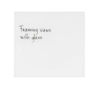 Bi-Office Reef White Magnetic Glass Board, 61x65,5cm, Glass Surface, Frameless Design