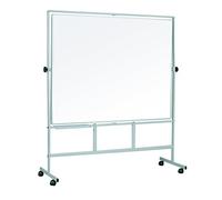 Bi-Office Revolver Plus, Double-Sided Dry Erase Magnetic Board, Plain/Plain, 120 x 90 cm