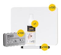 Bi-Office Schoolmate Whiteboard Set Melamine Double Sided 30 (W) x 21 (H) cm