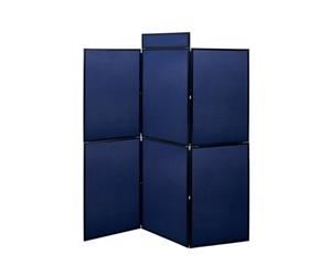 Bi-Office Showboard 6 Panel+Header Boards Blue Nylon 180x90cm DSP33266