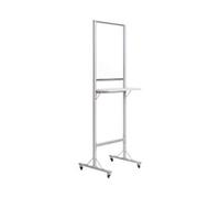 Bi-Office Floor Standing Standing Desk Mobile 550 x 720mm Transparent Acrylic, Aluminium Silver Anodised