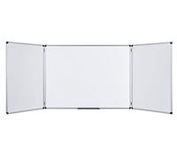 Bi-Office Maya Trio Magnetic Whiteboard - 1200 x 900mm Lacquered Steel Surface A