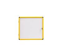 Bi-Office Ultrabrite Lockable Notice Board Magnetic 16 x A4 Wall Mounted 94 (W) x 128.8 (H) cm White