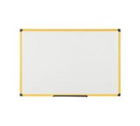Bi-Office Ultabite Magnetic Lacqueed Steel Whiteboad Yellow Aluminium Fame 900x6