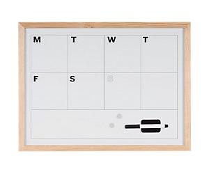 Bi-Office Weekly Planner Magnetic Wall Mounted 60 (W) x 45 (H) cm White