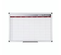 Bi-Office Week Planner, Magnetic, Aluminium Frame, 90 x 60 cm