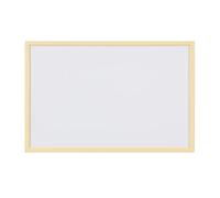 Bi-Office White Board, Dry Erase Board, Yellow Wooden Frame Pastel MDF, 40 x 30 cm