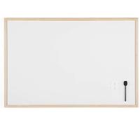 Bi-Office Whiteboard Budget, Magnetic, Wood Frame, 90 x 60 cm