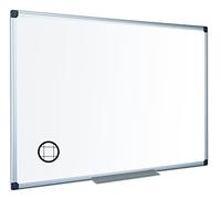 Bi-Office Whiteboard Maya, Two-sided Melamine, Plain/Gridded, Aluminium Frame, 180 x 120 cm