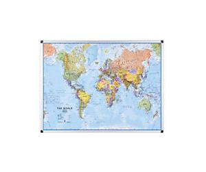 Bi-Office World Magnetic Map Magnetic 120 (W) x 90 (H) cm