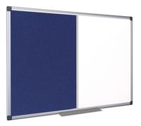 Bi-Office Combination Board Maya, Blue Felt/Magnetic, Aluminium Frame, 90 x 60 cm