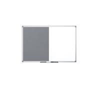 Bi-Office Grey Felt Dry Wipe Combination Notice Board 1200x900mm Aluminium, none
