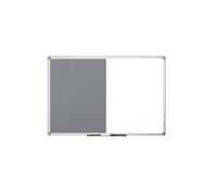 Bi-Office Grey Felt Dry Wipe Combination Notice Board 1200x900mm Aluminium, none