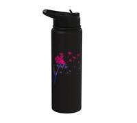 Bi Pride Dandelion Flower Bisexual Flag Bisexuality Bisexual Stainless Steel Insulated Water Bottle