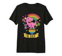 Bi Rex - Dino T Rex Dinosaur Bisexual Pride Premium T-Shirt