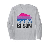 Bi Son Funny Bisexual Pride Pun Rainbow LGBT Flag Bi Pride Long Sleeve T-Shirt