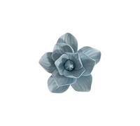 Bi-Sonic Lee Light Blue,Echeveria'Ben Badis',2.8" Ceramic Flower Wall Art Sculpture, Handmade Ceramic Flower Wall Decoration, Artificial 3D Wall Art Decor, Handcrafted Floral Wall Decoration