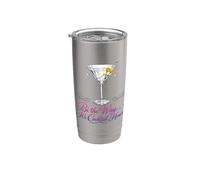 Bi The Way It's Cocktail Hour Pun Martini Time Stainless Steel Insulated Tumbler