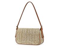 Bi&Yamigeo Straw Shoulder Bag for Women, Small Boho Woven Flap Underarm Purse for Summer Beach,Khaki