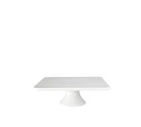BIA Cordon Bleu 11-Inch by 3-3/4-Inch Porcelain Square Cake Stand, White