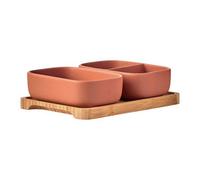 Bia International Share Set Of 2 Rectangular Bowls Terracotta