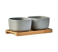 Bia International Share Set Of 2 Square Bowls Grey