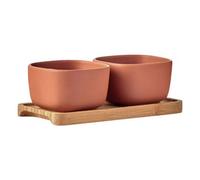 Bia International Share Set Of 2 Square Bowls Terracotta