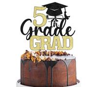 BIABISD 5th Grade Grad Cake Topper, 5th Grade Graduation Decorations 2026, Middle School Graduate, 2026 Grad Cake Decorations Boys Girl Fifth Grade Graduation Party Decoration Supplies