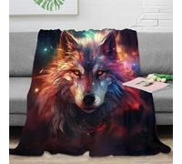 BIAFRA ai wolf Blanket Animation Fluffy Throw Blanket for Bed Sofas, Soft Warm Fleece Blankets and Throws, Extra Large, Super King Size 230x270cm