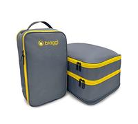 Biaggi Double Deck Compression Packing Cube -2-in-1 Expandable Travel Organizer with Integrated Shoe Cube Compartment - Lightweight Packing for Carry-On or Suitcase