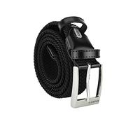Biagiotti Braided Elastic Belt, Men and Women, with Genuine Leather Inserts and Gift Box