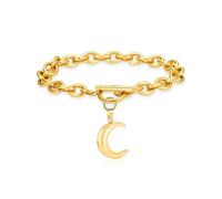 BIAIHQIE Urn Bracelet for Ashes Moon Cremation Jewelry for Ash Stainless Steel Keepsake Memorial Urn Jewelry Ashes Pendant for Women Men-gold