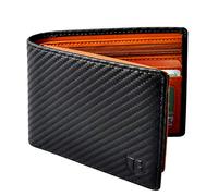 BIAL Mens Wallet, RFID Blocking, Flip, Slim Bifold, 2 ID Window Wallet, Superfine Fiber PU Synthetic Leather