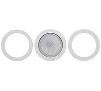 Bialetti Spare Parts Includes 3 Gaskets and 1 Plate Compatible with Moka Express, Fiammetta, Break, Happy, Dama, Mini Express and Rainbow, 1 Cup
