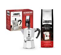 Bialetti 3544 3tz Express Moka Pot with Perfect Classic Moka 250 g, Black