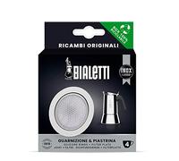 Bialetti 413329 1 SILIC Gasket+1FILTER 4 Cup Coffee Maker Spare Parts TZ.4 INOX, Polyester, Black
