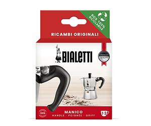 Bialetti 800241 Ricambi, includes 1 handle with plug, compatible with Moka Express and Elettrika (1/2 cups), Black