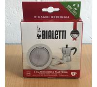 Bialetti 9 Cup Moka Express Pot 1 x Filter + 3 x Gaskets - Boxed - Made in Italy