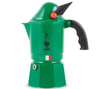Bialetti - Moka Express Alpina: Iconic Stovetop Espresso Maker, Moka Pot 3 Cups (4.3 Oz - 130 Ml), Aluminium, Green