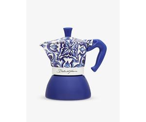 Bialetti Bialetti x Dolce & Gabbana Moka Induction Four-Cup Aluminium Espresso Maker White / Blue