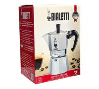 Bialetti Caffettiera Moka Express Silver Moka Pot - 6 Espresso Cups