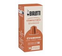 Bialetti Coffee Capsules Compatible with Nespresso Coffee Machine, Italian Espresso Pods for Single Serve Coffee Makers - Rich flavour Cremoso Roast Coffee Pods (Pack of 10)